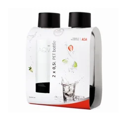 AGA PET flaske sort 2 stk. 0,5 liter