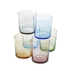 Aida Café vandglas multifarvet 6 stk. 34,5 cl