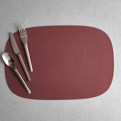Aida Karim Rashid recycled læder dækkeserviet bordeaux