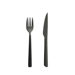 Aida RAW bestiksæt mat sort 8 dele