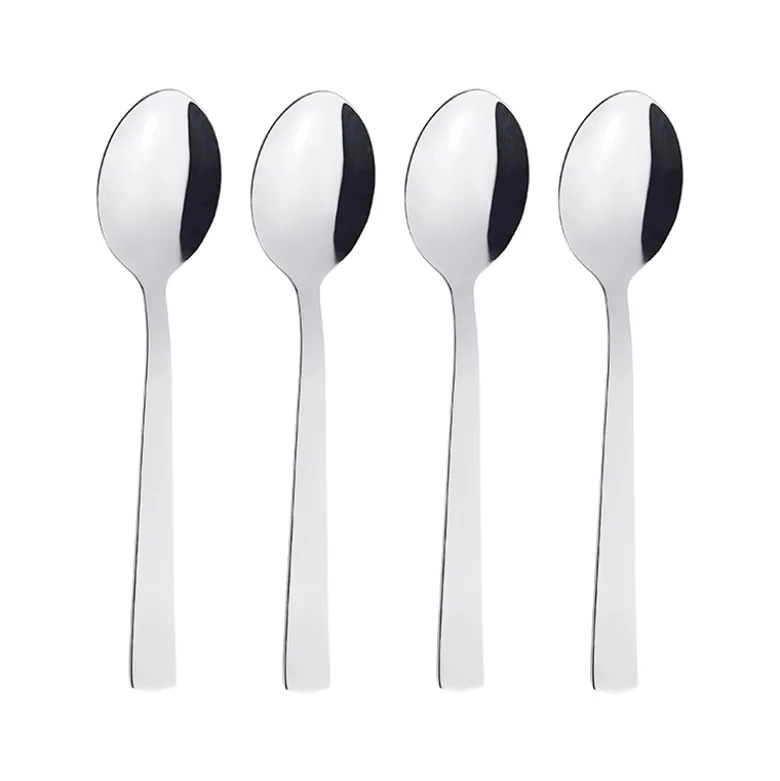 Aida RAW dessertske blank stål 4 stk