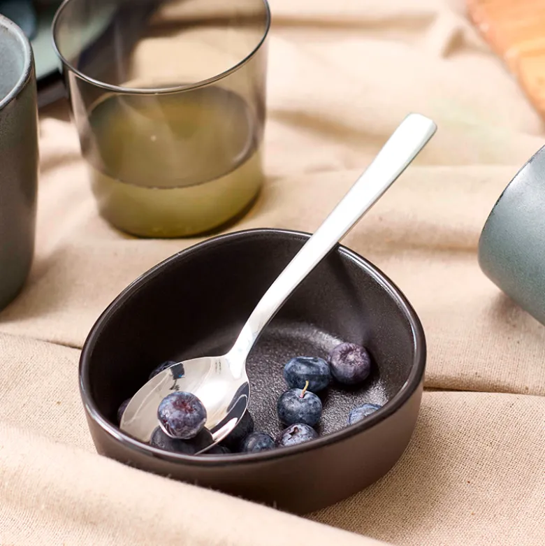 Aida RAW dessertske blank stål 4 stk