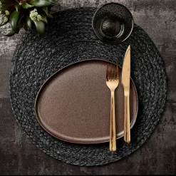 Aida RAW Metallic Brown Organic middagstallerken 29 cm