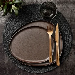 Aida RAW Metallic Brown Organic frokosttallerken 24 cm