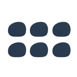 Aida RAW Recycled læder glasbrik dark blue 6 stk