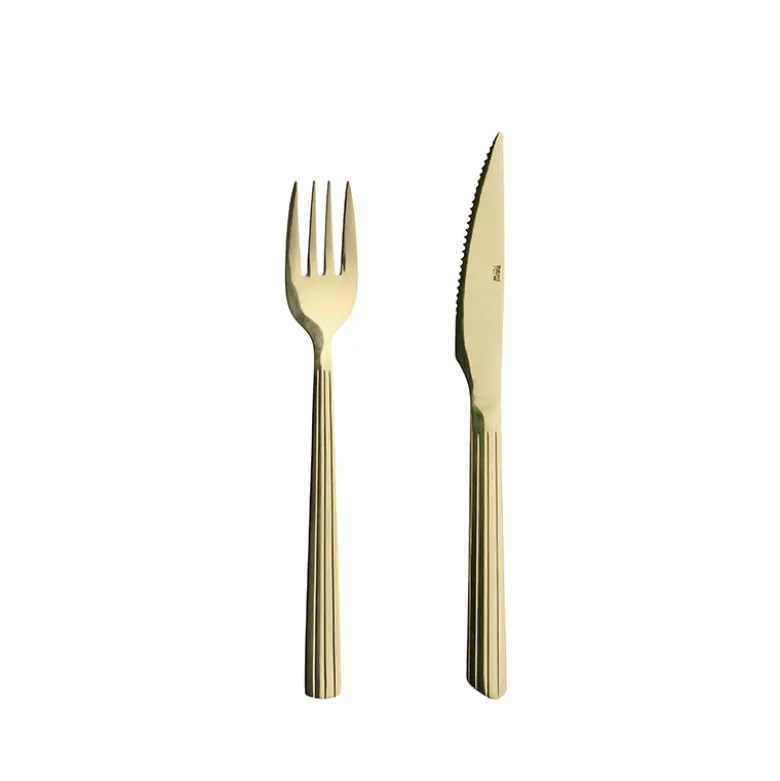 Aida RAW steaksæt bestik guld 8 dele