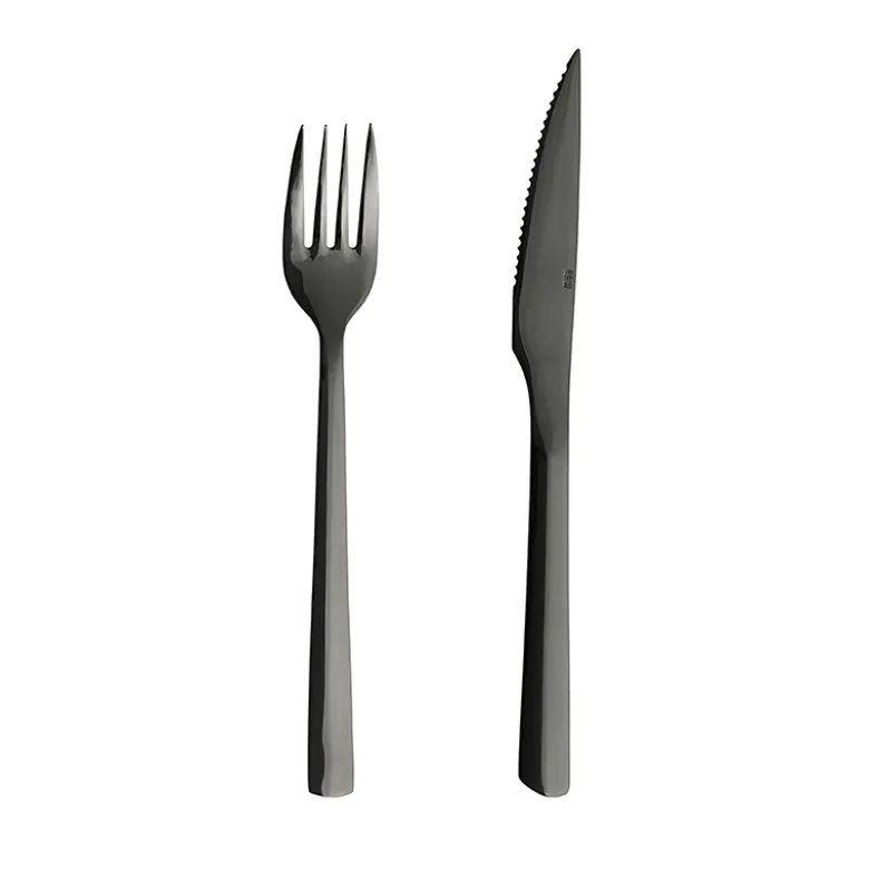 Aida RAW steaksæt sort 8 dele
