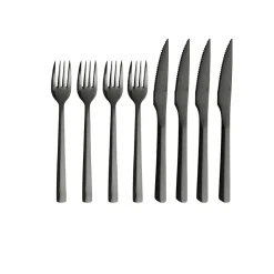 Aida RAW steaksæt sort 8 dele