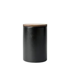 Aida RAW Titanium Black opbevaringskrukke med låg 15 cm