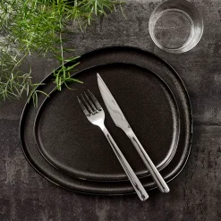 Aida RAW Titanium Black Organic frokosttallerken 24 cm