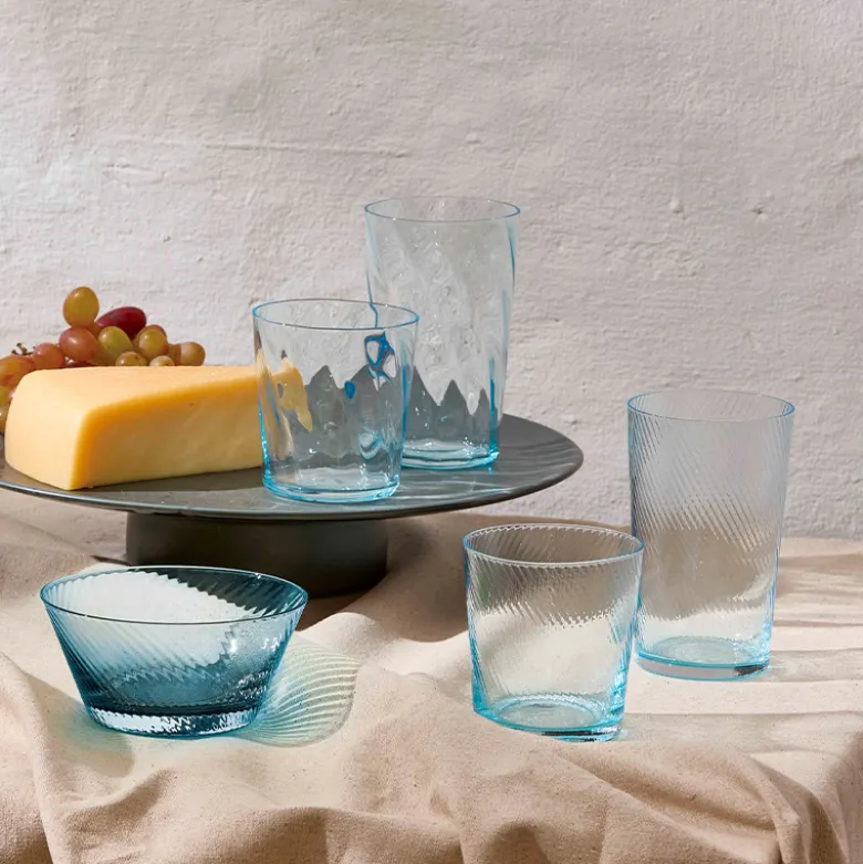 Aida RAW UNIQUE swirl glas light blue 45 cl