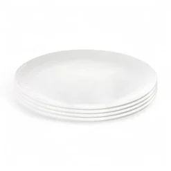Aida Relief desserttallerkner hvid 4 stk.