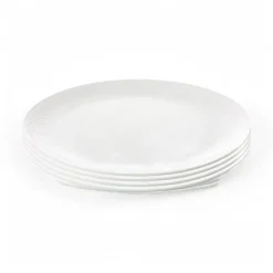 Aida Relief - frokost tallerken porcelæn white 4 stk 22 cm gaveæske