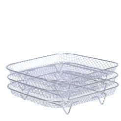 Airfryer rack 3-lags kvadratisk 21x21x9,5 cm
