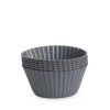 Aldente muffinform silikone mørkegrå Ø 7 cm 6 stk.
