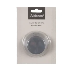 Aldente muffinform silikone mørkegrå Ø 7 cm 6 stk.