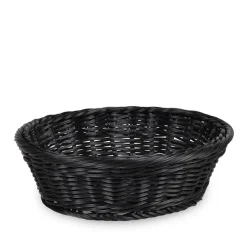 Aldente rund brødkurv sort Ø 25x8 cm