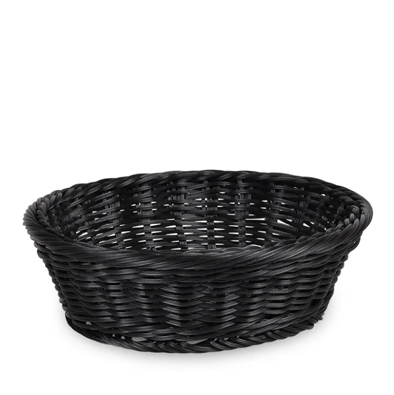 Aldente rund brødkurv sort Ø 25x8 cm