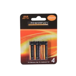 Alkaline AAA-batterier 4 stk.