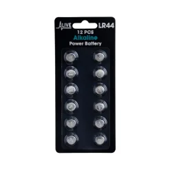 Alkaline LR44 knapcellebatteri 12 pak