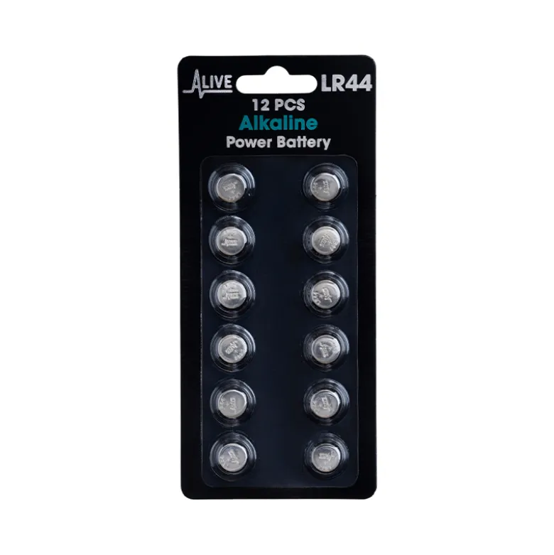 Alkaline LR44 knapcellebatteri 12 pak