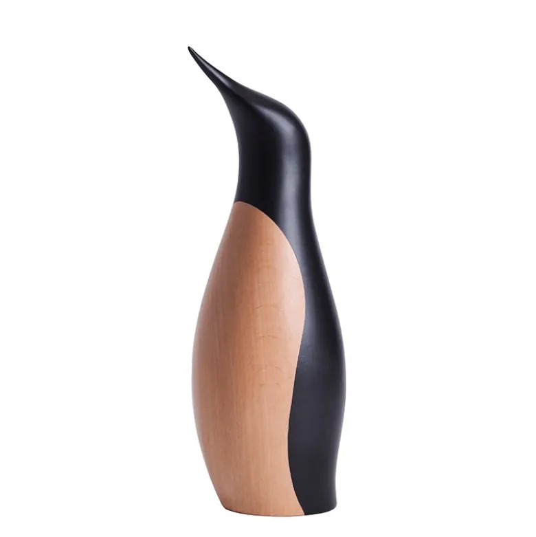 Architectmade Penguin stor træ farve 26 cm