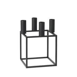 Audo Copenhagen Kubus 4 lysestage sort 14x14 cm