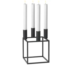 Audo Copenhagen Kubus 4 lysestage sort 14x14 cm