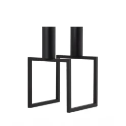 Audo Copenhagen Kubus 2 lysestage sort