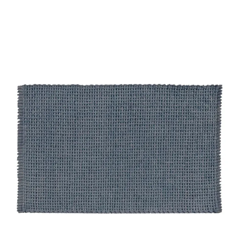 Bademåtte bomuld blå 50x80 cm