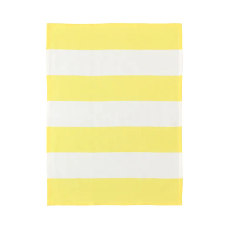 Bastian Abbi stribet viskestykke hvid/mimosa 70x50 cm