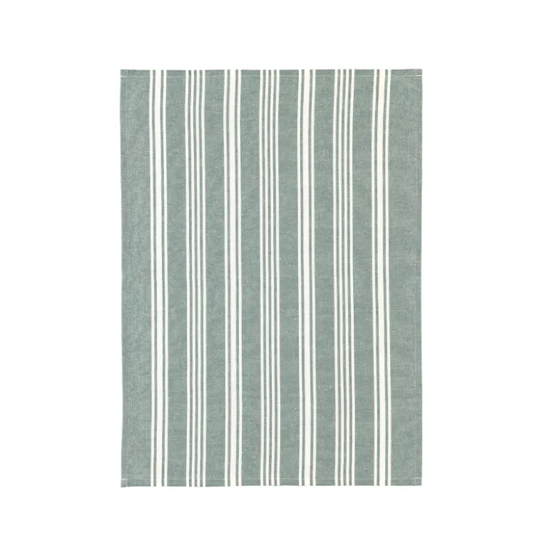 Bastian Recycle Eco Stripe viskestykke lysegrøn 70x50 cm