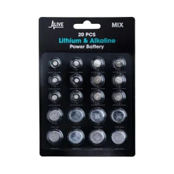 Batteri lithium mix 20-pak