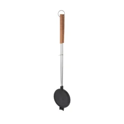 BBQ støbejerns vaffeljern til bål Ø 17 cm