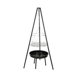 BBQ tripod med bålfad og grillrist 151 cm