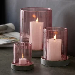 Bitz Hurricane Med LED Lys Pink 24 cm