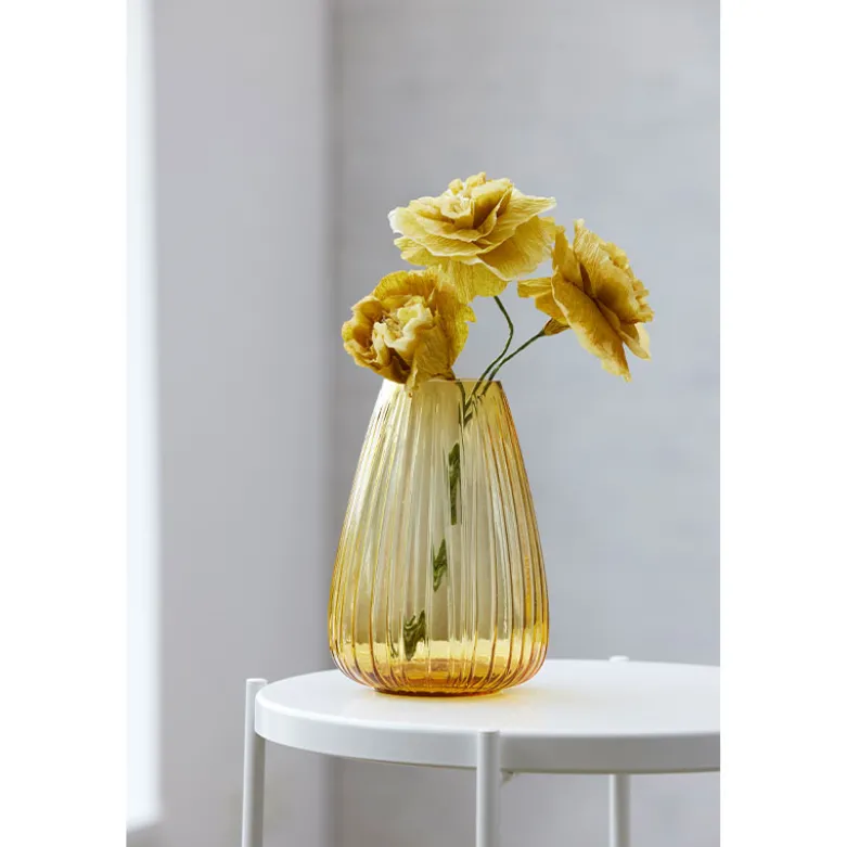 Bitz Kusintha vase amber 22 cm