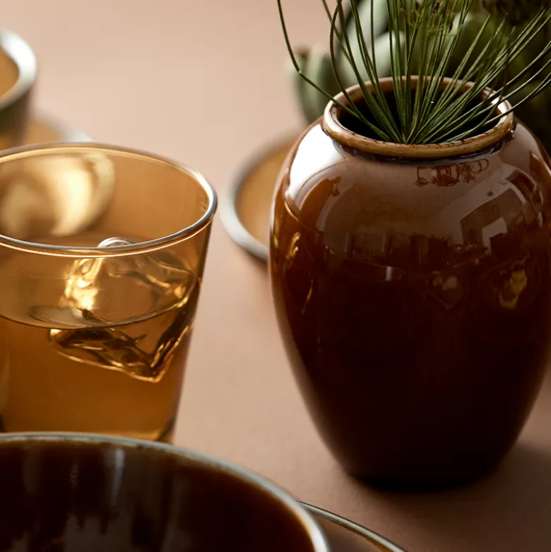 Bitz vase stentøj amber 12,5 cm