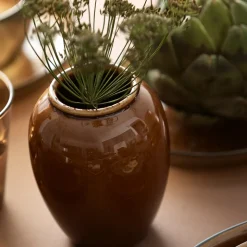 Bitz vase stentøj amber 12,5 cm