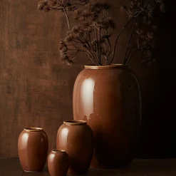 Bitz vase stentøj amber 20 cm