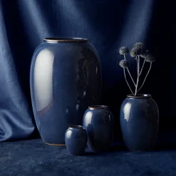 Bitz vase stentøj blå 20 cm