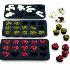 Blomsterbergs chokoladeform silikone grå 3 stk.