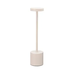 Bordlampe genopladelig creme H 34,2 cm