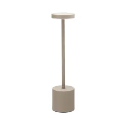 Bordlampe genopladelig taupe H 34,2 cm