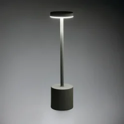 Bordlampe genopladelig taupe H 34,2 cm