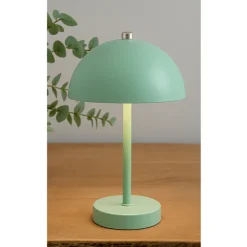 Bordlampe grøn opladeligt med touch H 25,5 cm