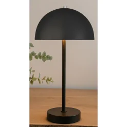 Bordlampe sort opladeligt med touch H 35 cm