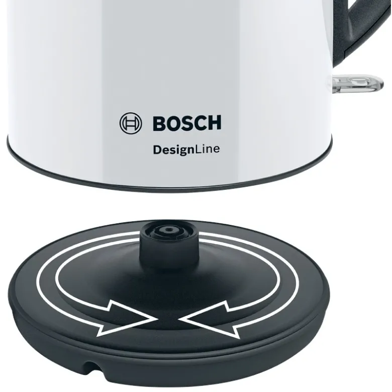 Bosch DesignLine TWK3P421 elkedel hvid 1,7 liter 2400 Watt
