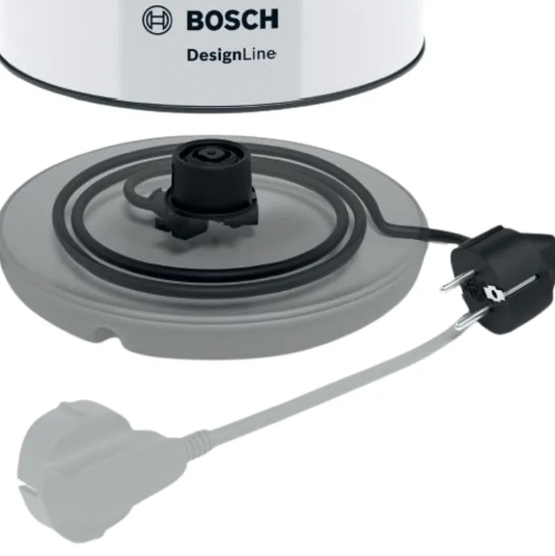 Bosch DesignLine TWK3P421 elkedel hvid 1,7 liter 2400 Watt
