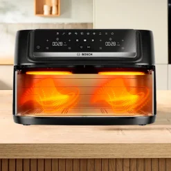 Bosch MAFD490B7 Serie 4 airfryer med dobbelt skuffe 10 liter